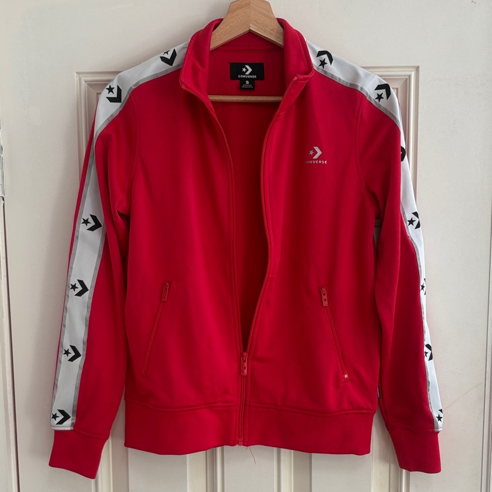 Retro Converse Red and White Track Jacket